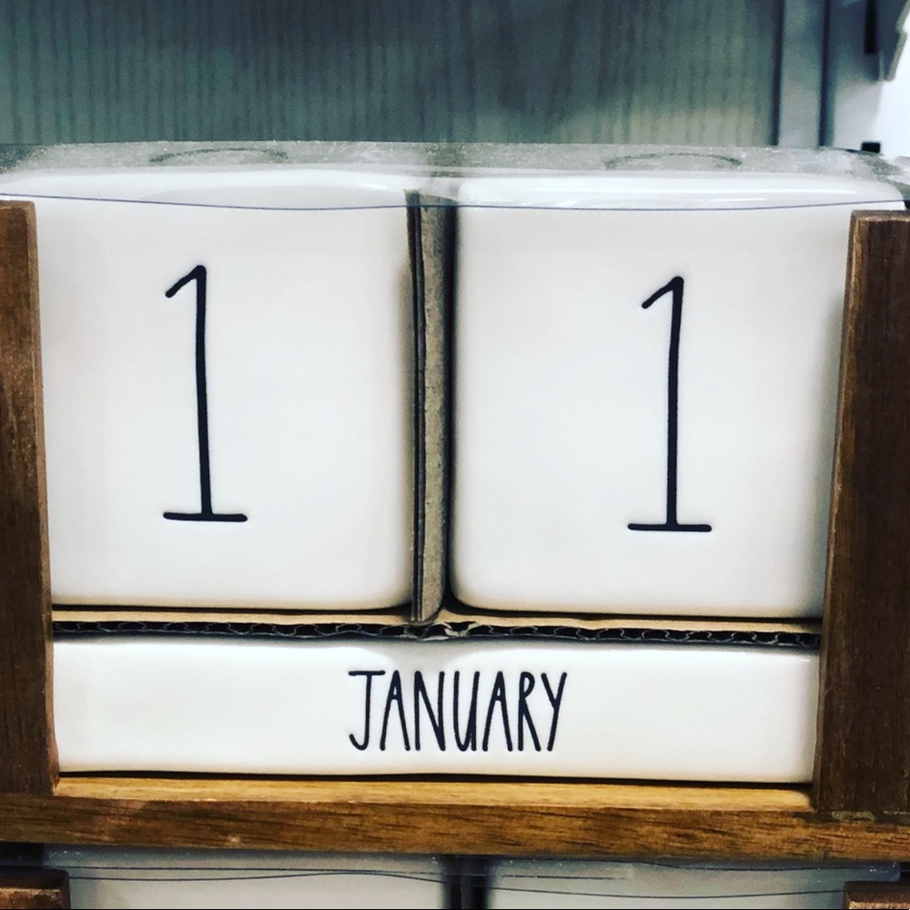 New HTF Rae Dunn Block Calendar